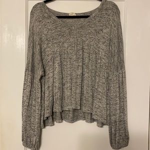 Peach Love- Balloon Sleeve Top